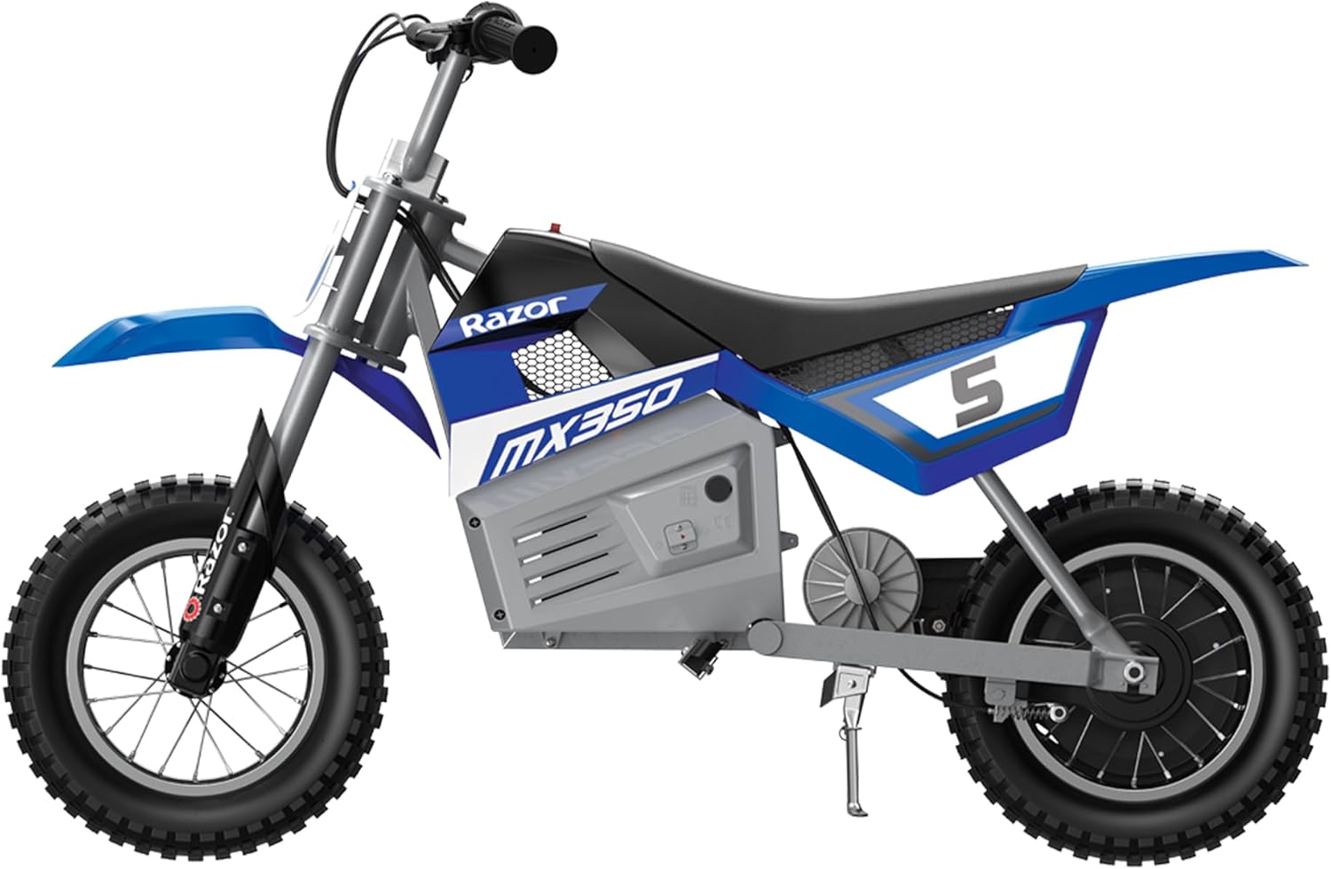 Razor MX350 Dirt Rocket Electric Motocross Bike, Blue, 10-12 inches