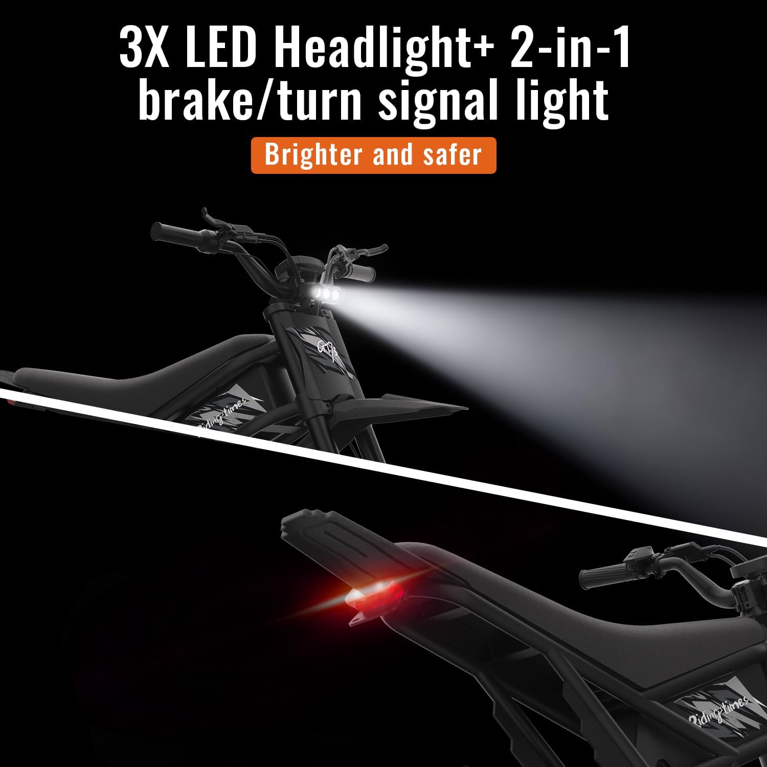 Upgraded Winter Ebike for Adults, 50MPH 60V 3000W / 37MPH 48V 2400W Eectric Dirt Bike, 36.4AH Dual Battery Dirtbike Up to 85 Miles, 25" Motorcycle Tire, UL2849 All Terrain E Bike Full Suspension