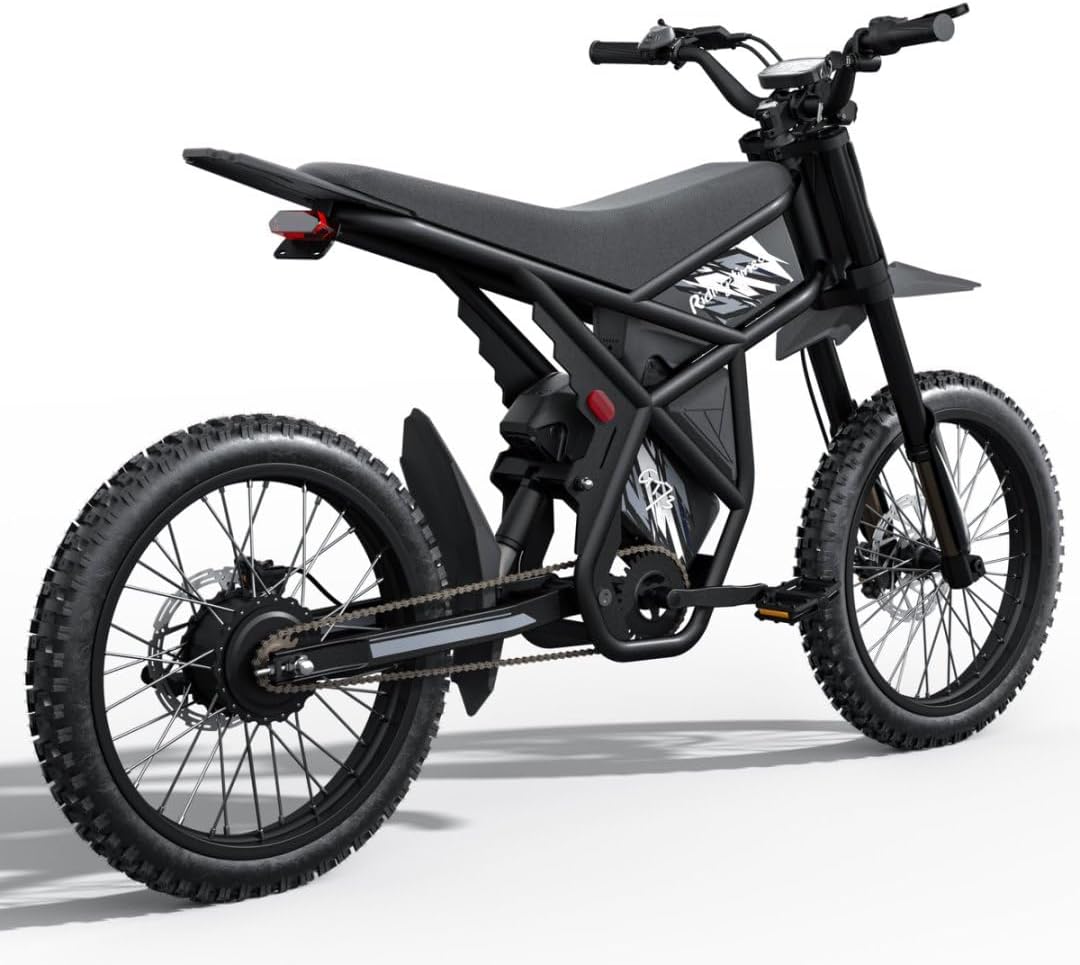 Upgraded Winter Ebike for Adults, 50MPH 60V 3000W / 37MPH 48V 2400W Eectric Dirt Bike, 36.4AH Dual Battery Dirtbike Up to 85 Miles, 25" Motorcycle Tire, UL2849 All Terrain E Bike Full Suspension