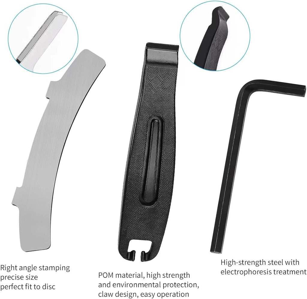 4 Pairs Bike Brake Pads,Bicycle Brake Pads with Installation Tools Compatible with Trp Tektro Shimano Brake Pads MT200 M355 M446 M315 M365,MTB Bike Disc Brake Pads Compatible with Ebike Brake Pads
