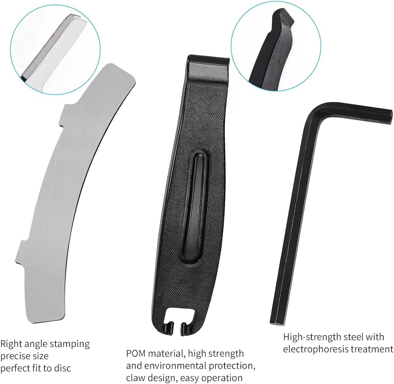 4 Pairs Bike Brake Pads,Bicycle Brake Pads with Installation Tools Compatible with Trp Tektro Shimano Brake Pads MT200 M355 M446 M315 M365,MTB Bike Disc Brake Pads Compatible with Ebike Brake Pads