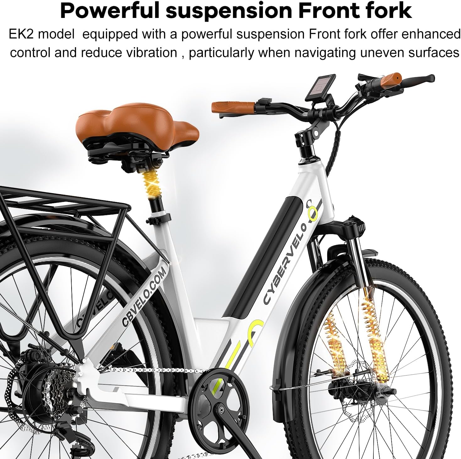 1000 Peak Electric Bike for Adults, up 80 Miles Removable Battery Ebike, 26" Electric E Bike with 7-Speed, Adult Electric Bicycles for Commute, All Terrain